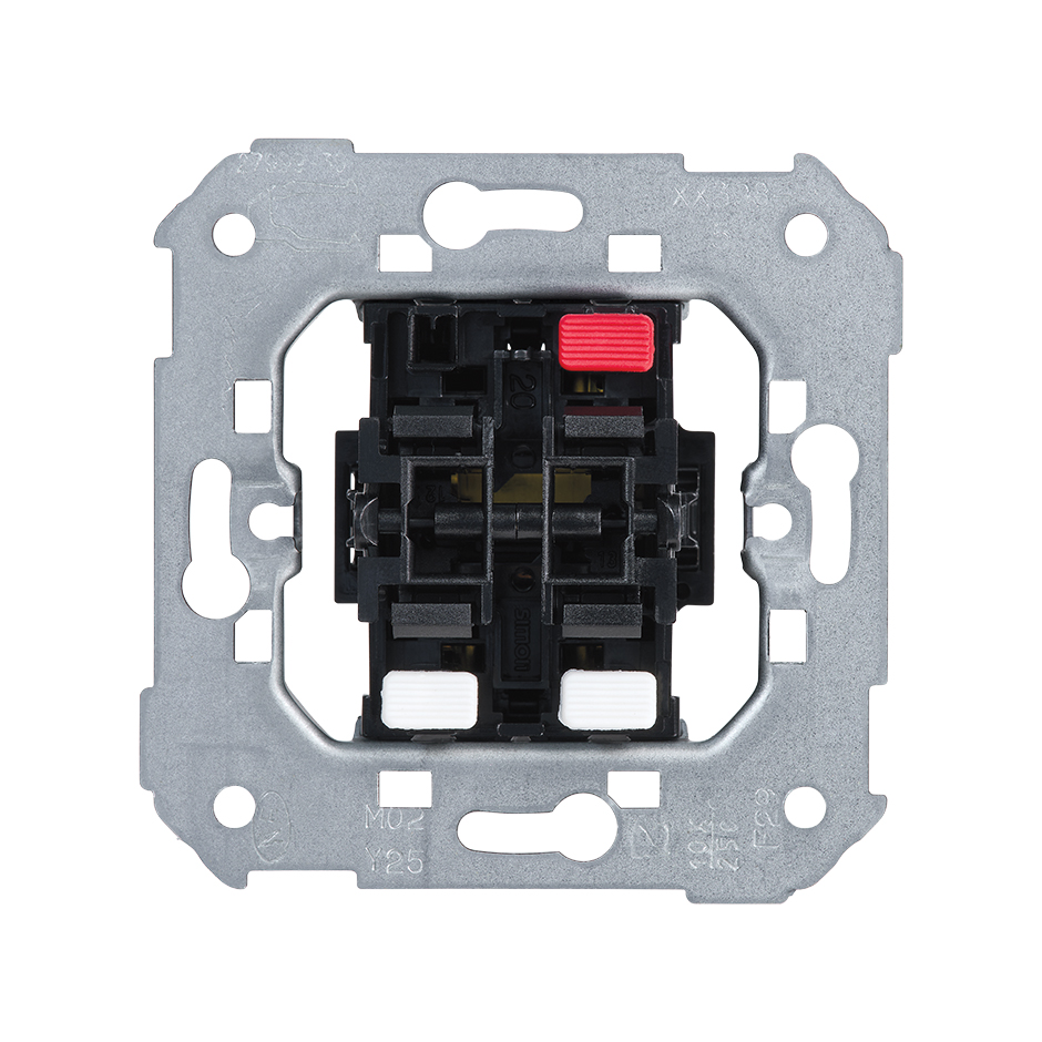 Grupo de 2 interruptores 10 AX 250V~ con sistema de embornamiento rápido