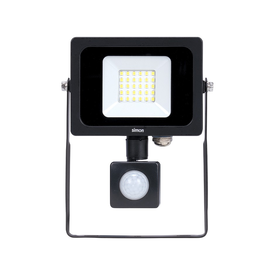 PROYECTOR LED CON SENSOR 10W 900 LÚMENES LUZ FRÍA IP44 Simon
