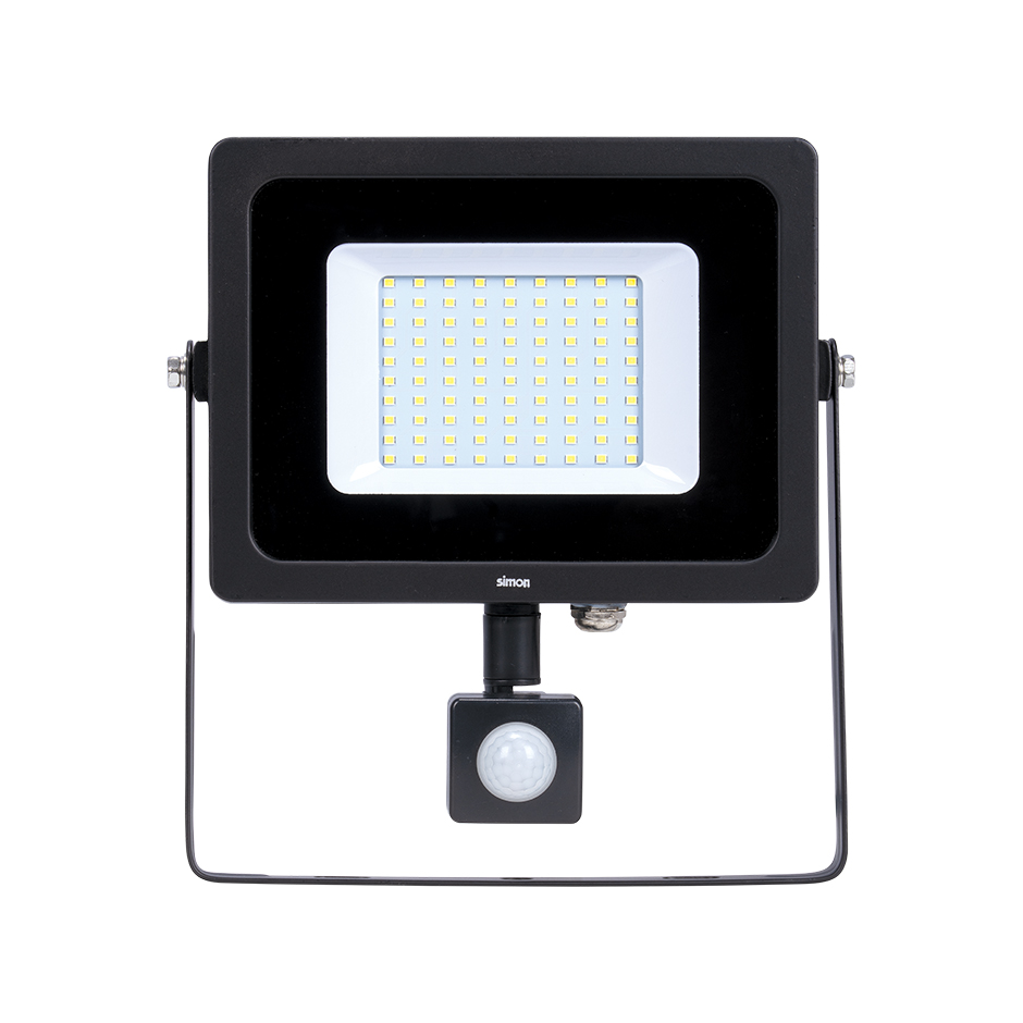 PROYECTOR LED CON SENSOR 30W 2700 LÚMENES LUZ FRÍA IP44 (CAJA) Simon
