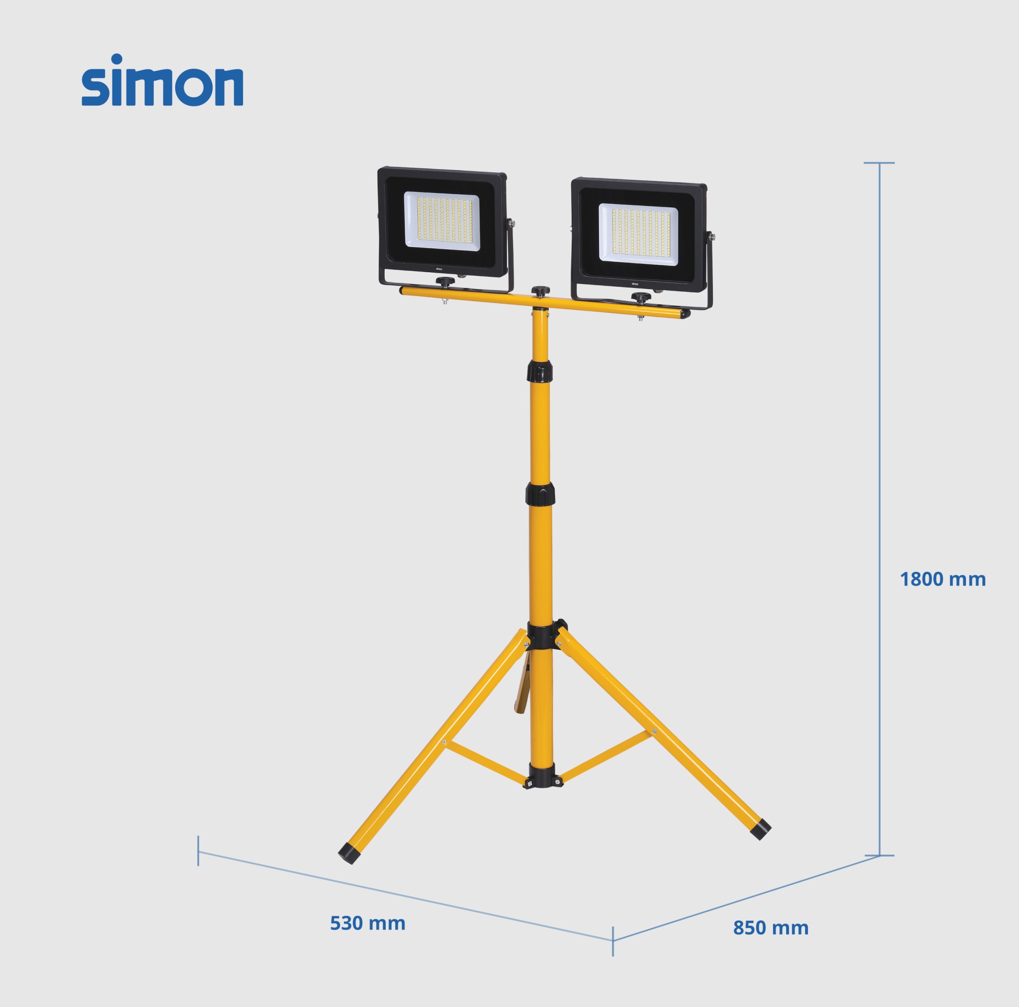 PROYECTOR LED 2X50W CON TRÍPODE SIMON