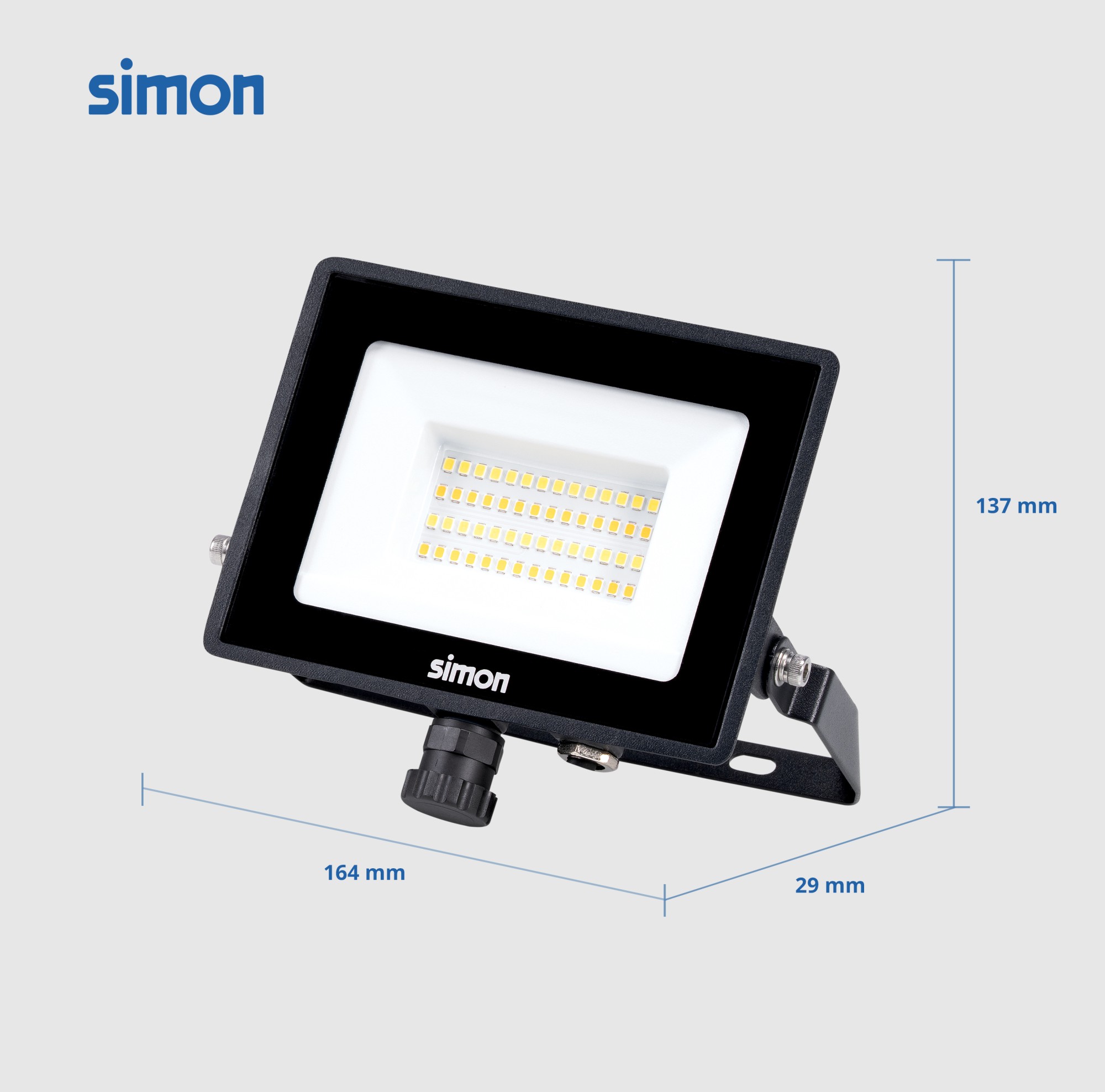 PROYECTOR LED CCT 30W 3000 LÚMENES 3000-4000-6500K IP65 Simon