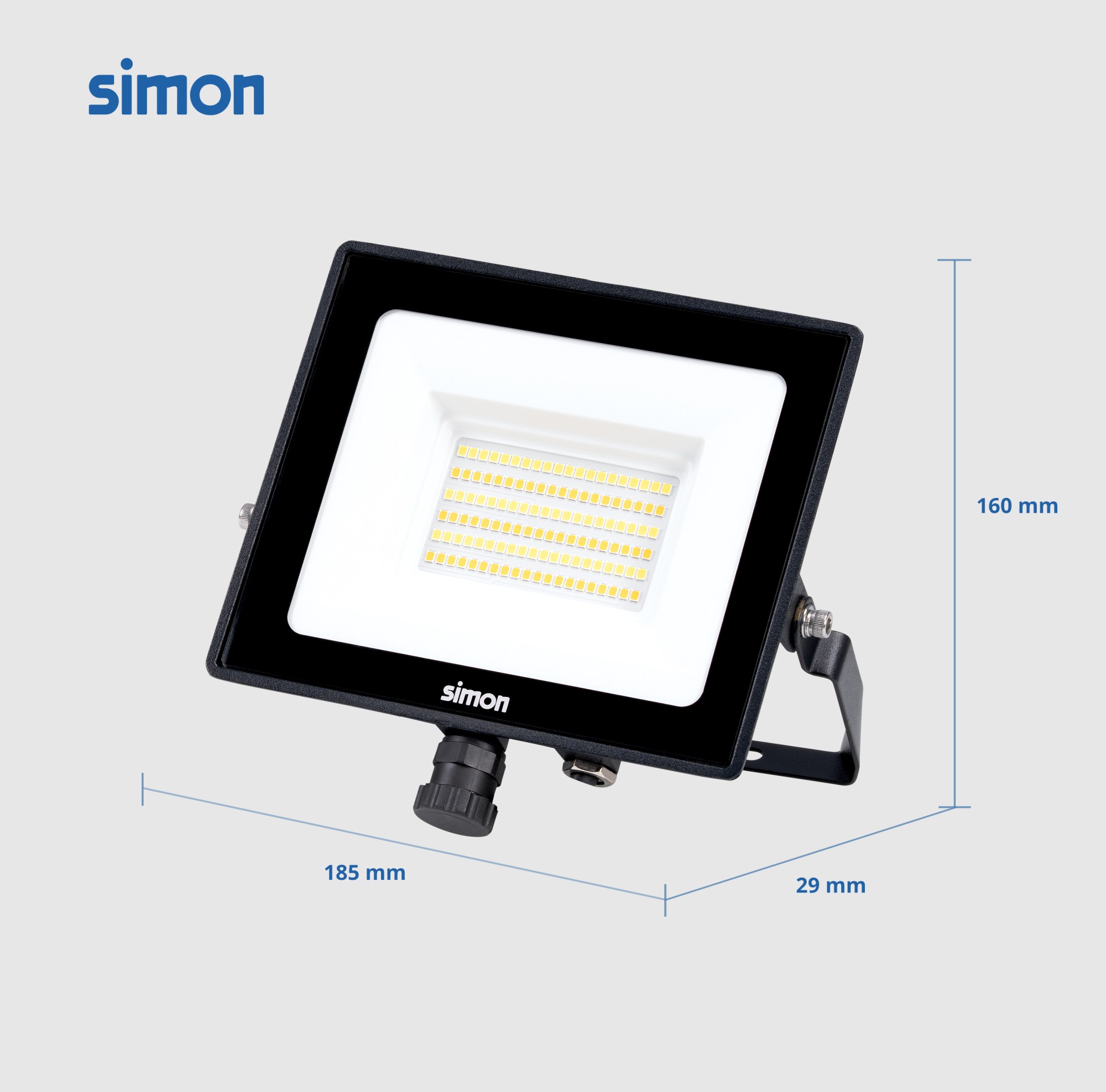PROYECTOR LED CCT 50W 5000 LÚMENES 3000-4000-6500K IP65 Simon