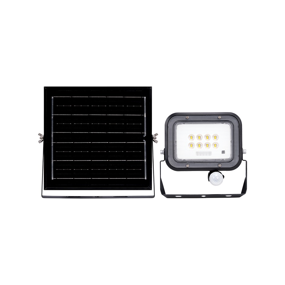 PROYECTOR LED SOLAR PIR 30W 500 LÚMENES LUZ NEUTRA 4000K IP65 Simon