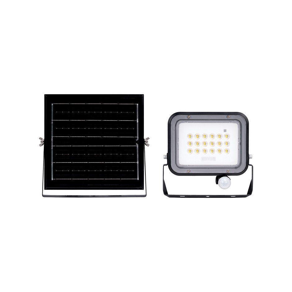 PROYECTOR LED SOLAR PIR 50W 800  LÚMENES LUZ NEUTRA 4000K IP65 Simon