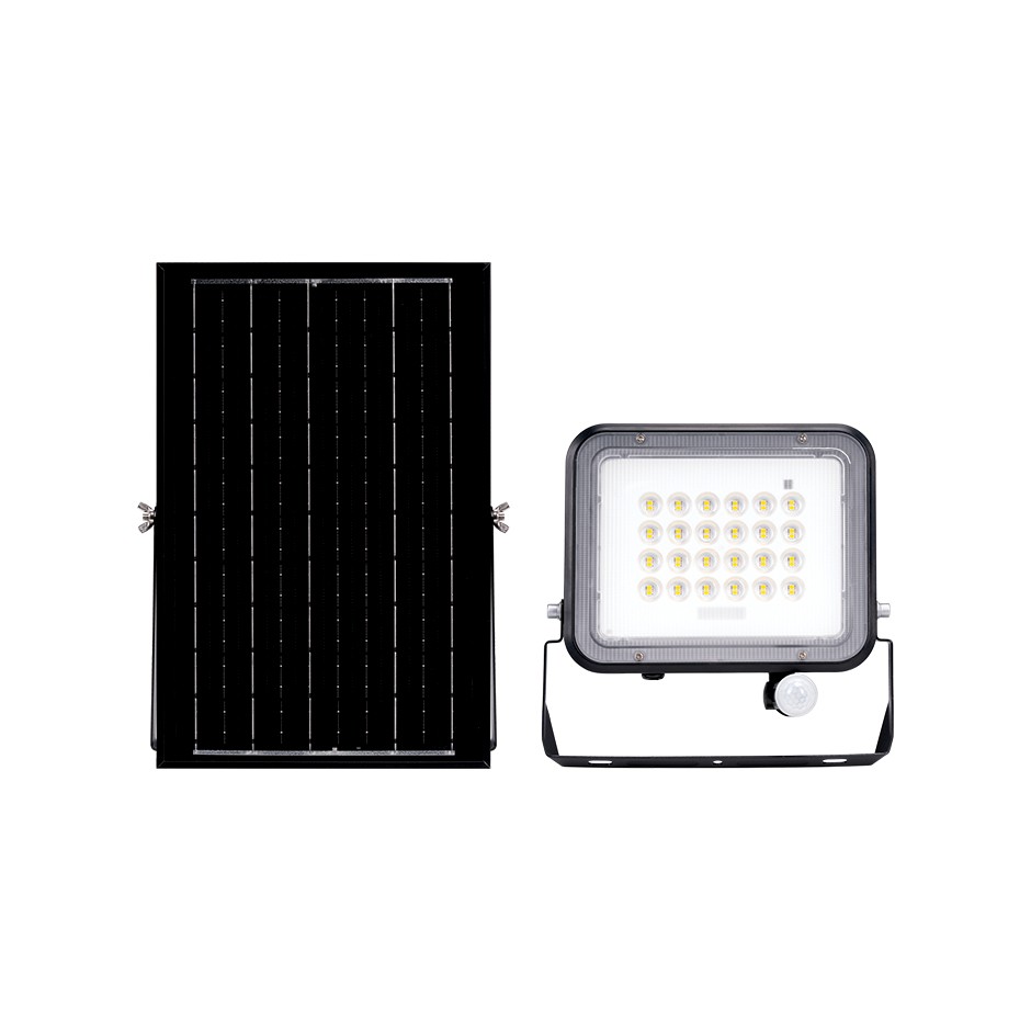 PROYECTOR LED SOLAR PIR 100W 1000  LÚMENES LUZ NEUTRA 4000K IP65 Simon