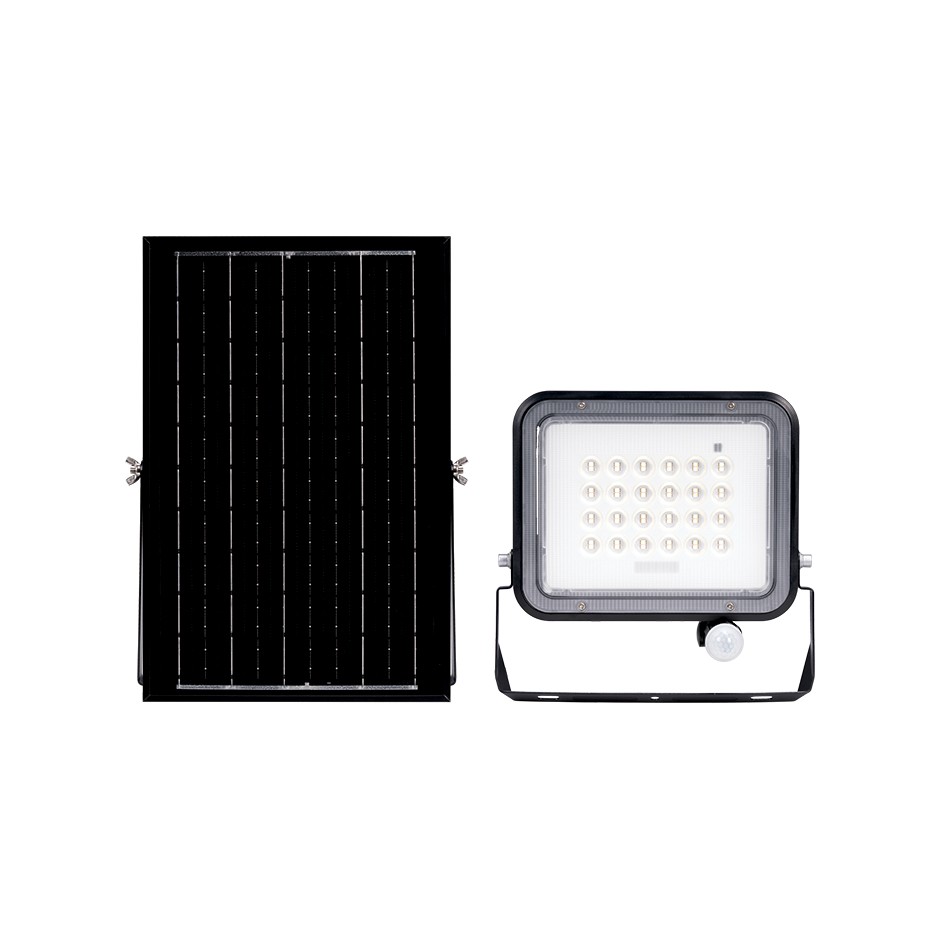 PROYECTOR LED SOLAR PIR 150W 1400  LÚMENES LUZ NEUTRA 4000K IP65 Simon