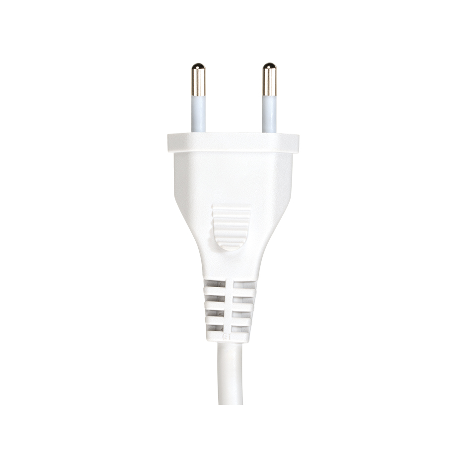 PROLONGADOR 5M H05VV-F 2X1MM² 10A 250V~ SIN TOMA TIERRA BLANCO SIMON