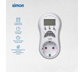 MINI PROGRAMADOR DIGITAL BLANCO 16A 230V/50Hz BLANCO Coati