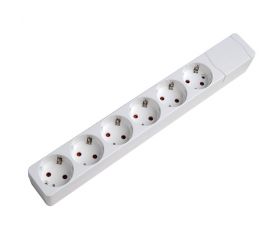 BASE MÚLTIPLE FIJACIÓN APTA PARA PARED 6 TOMAS 16A 250V~ BLANCA SIN CABLE Simon Brico