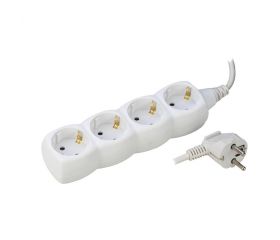BASE MÚLTIPLE 4 TOMAS 16A 250V~ BLANCA CON 1,5 METROS DE CABLE H05VV-F 3G1MM² SIMON BRICO
