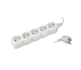 BASE MÚLTIPLE 5 TOMAS 16A 250V~ BLANCA CON 1,5 METROS DE CABLE H05VV-F 3G1MM² SIMON BRICO