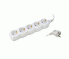 BASE MÚLTIPLE 5 TOMAS 16A 250V~ BLANCA CON 1,5 METROS DE CABLE H05VV-F 3G1MM² SIMON BRICO