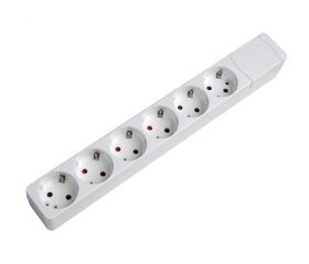 BASE MÚLTIPLE FIJACIÓN APTA PARA PARED 6 TOMAS 16A 250V~ BLANCA SIN CABLE Simon Brico