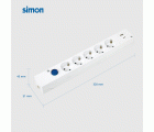 BASE MULTIFIX CON 5 TOMAS SCHUKO + 2 USB (A+C) QC