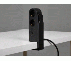 BASE MÚLTIPLE CON CLIP PARA FIJACIÓN PARA MESA 2 TOMAS 16A + 2 USB (A+C) CABLE1,5M 3G1,5 SIMON