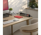 BASE MÚLTIPLE ROTATIVA CON FIJACIÓN PARA MESA 4 TOMAS 16A 250V + 3 USB CON CABLE 1,5M 3G1,5 EN ALUMINIO SIMON