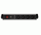 BASE MÚLTIPLE CON FIJACIÓN PARA MESA 4 TOMAS 16A 250V + 3 USB CON CABLE 1,5M 3G1,5 EN ALUMINIO SIMON