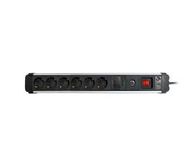 BASE MÚLTIPLE EXTRAPOWER 6 TOMAS 16A 250V~ ALUMINIO C/PROT. SOBRETENSIONES 1,5M CABLE H05VV-F 3G1,5MM² SIMON BRICO