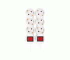 PACK 2U BASE 3 TOMAS TT INTERRUPTOR CABLE 1,5M 3G1.5 BLANCO