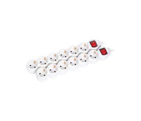 PACK 2U BASE 6 TOMAS TT INTERRUPTOR CABLE 1,5M 3G1.5 BLANCO