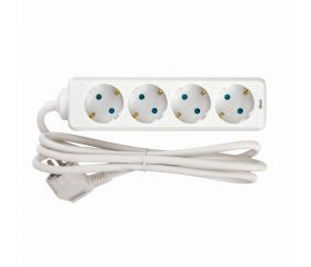BASE 4 TOMAS CON TT CABLE 2M BLANCO(FAJ)