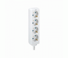 BASE 4 TOMAS CON TT CABLE 2M BLANCO(FAJ)