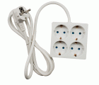 BASE 4 TOMAS TT CUAD. CABLE 2M BL.(FAJ)
