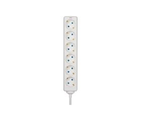 BASE 6 TOMAS CON TT CABLE 2M BLANCO(FAJ)