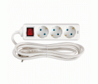 BASE 3 TOMAS TT INT.CABLE 2M BLANCO(FAJ)