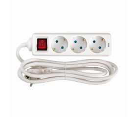 BASE 3 TOMAS TT INT.CABLE 2M BLANCO(FAJ)