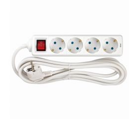 BASE 4 TOMAS TT INT.CABLE 3M BLANCO(FAJ)