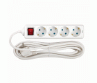 BASE 4 TOMAS TT INT.CABLE 5M BLANCO(FAJ)