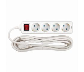 BASE 4 TOMAS TT INT.CABLE 5M BLANCO(FAJ)
