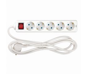 BASE 5 TOMAS TT INT.CABLE 2M BLANCO(FAJ)