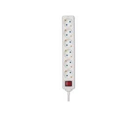 BASE 6 TOMAS TT INT.CABLE 2M BLANCO(FAJ)
