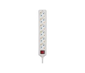 BASE 6 TOMAS TT INT.CABLE 3M BLANCO(FAJ)