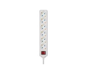 BASE 6 TOMAS TT INT.CABLE 5M BLANCO(FAJ)
