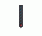 BASE 6 TOMAS TT INT. CABLE 2M NEGRO(FAJ)