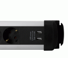 BASE MÚLTIPLE EXTRAPOWER 6 TOMAS 16A 250V + 2 USB CABLE 1,5M 3G1,5 CON PROTECCIÓN EN ALUMINIO SIMON