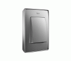 Marco para 1 elemento aluminio frío base cromo Simon 82 Detail Select