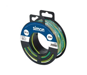 CABLE UNIPOLAR H07V-K 1x1,5MM² 25 METROS AMARILLO/VERDE Simon