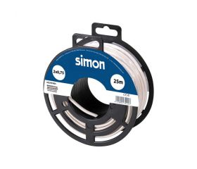 CABLE MANGUERA PLANA H03VVH2-F 2x0,75MM² 25 METROS BLANCO Simon