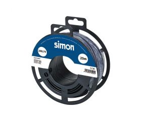 CABLE MANGUERA PLANA H03VVH2-F 2x0,75MM² 25 METROS NEGRO Simon