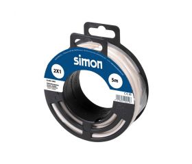 CABLE MANGUERA REDONDA H05VV-F 2x1MM² 5 METROS BLANCO Simon