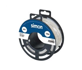 CABLE MANGUERA REDONDA H05VV-F 2x1MM² 10 METROS BLANCO Simon