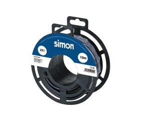 CABLE MANGUERA REDONDA H05VV-F 2x1MM² 10 METROS NEGRO Simon