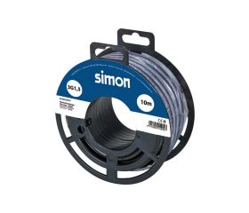 CABLE MANGUERA REDONDA H05VV-F 3G1,5MM² 10 METROS NEGRO Simon