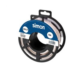 CABLE MANGUERA REDONDA H05VV-F 3G2,5MM² 5 METROS BLANCO Simon