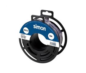 CABLE MANGUERA REDONDA H05VV-F 3G2,5MM² 5 METROS NEGRO Simon