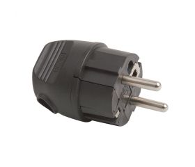 CLAVIJA SALIDA LATERAL 16A 250V NEGRA SIMON